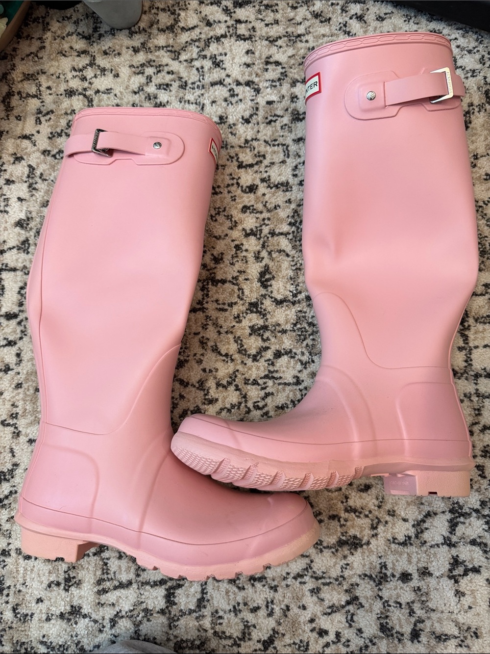 Hunter Pink Tall Waterproof Rain Boots - Women’s Classic